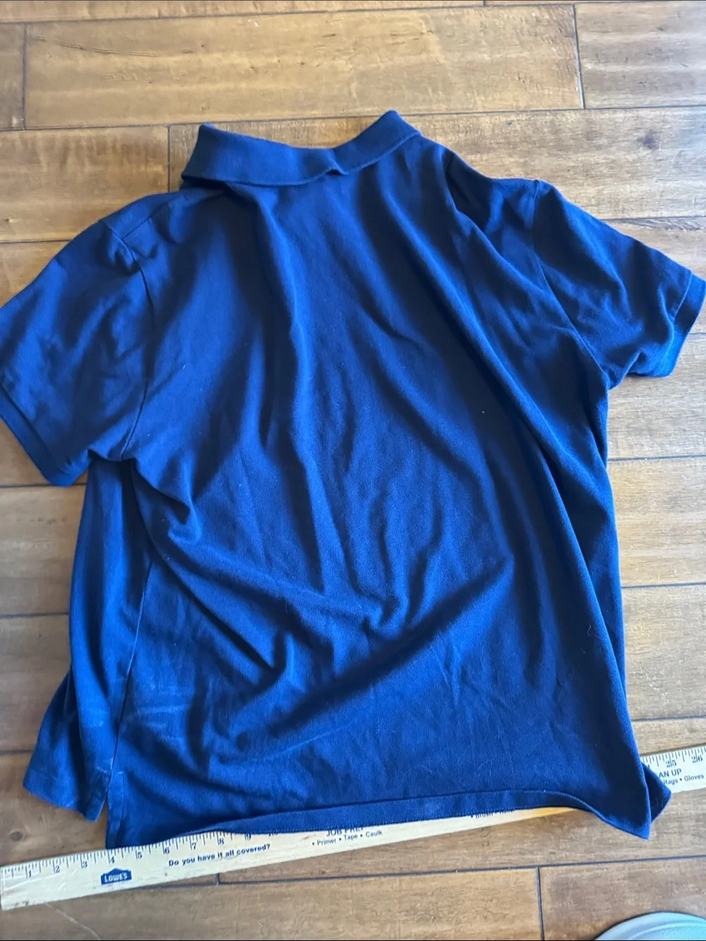 Ralph Lauren Navy Blue Polo Shirt with White Pony Logo.